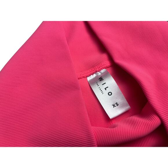 Wilo The Label | Crossover Ribbed Shorts - Size XS, Coral Pink - Picture 5 of 10
